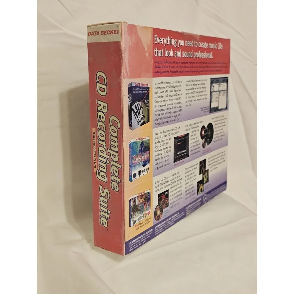 Data Becker Complete CD Recording Suite 3 Products In 1 Create Music CDs